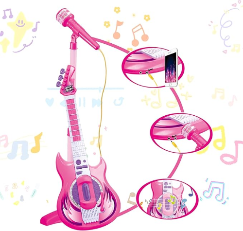 Contixo Kids Toy Guitar Set with MP3 Microphone Musical Toy