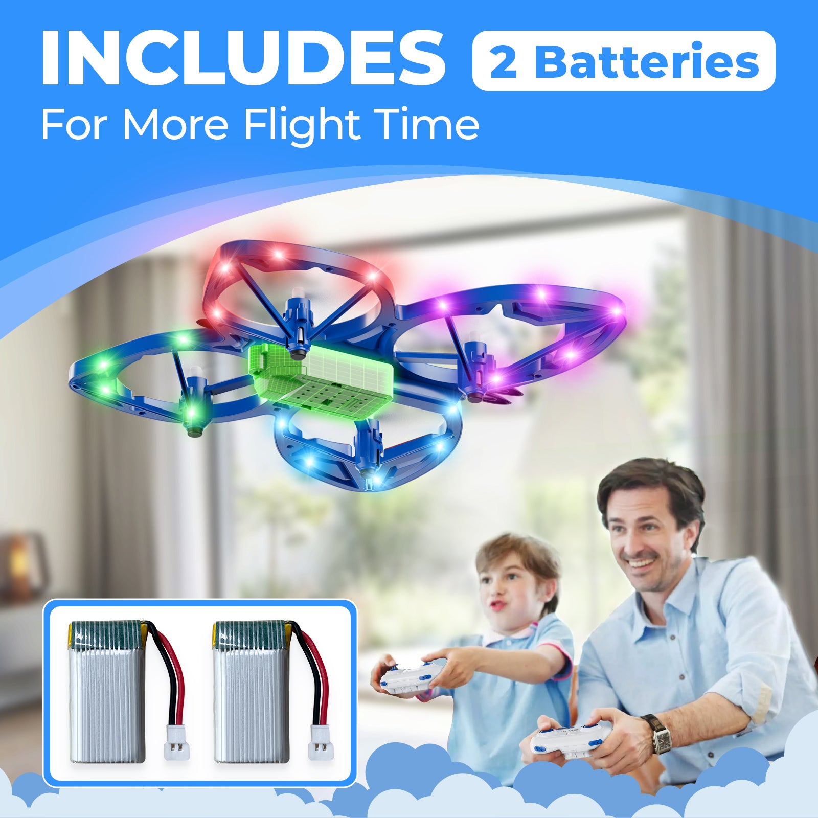 Contixo TD2 Butterfly Drone with LED Light Effects