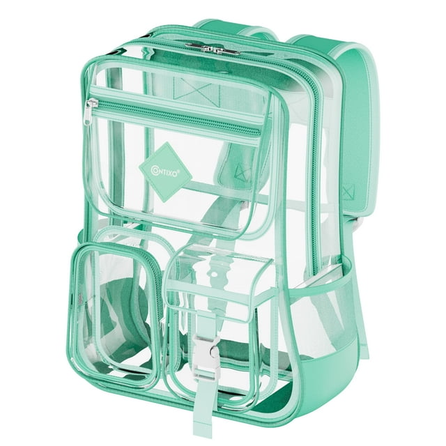 Contixo Heavy Duty Clear Backpack - PVC Transparent, Stadium Ap
