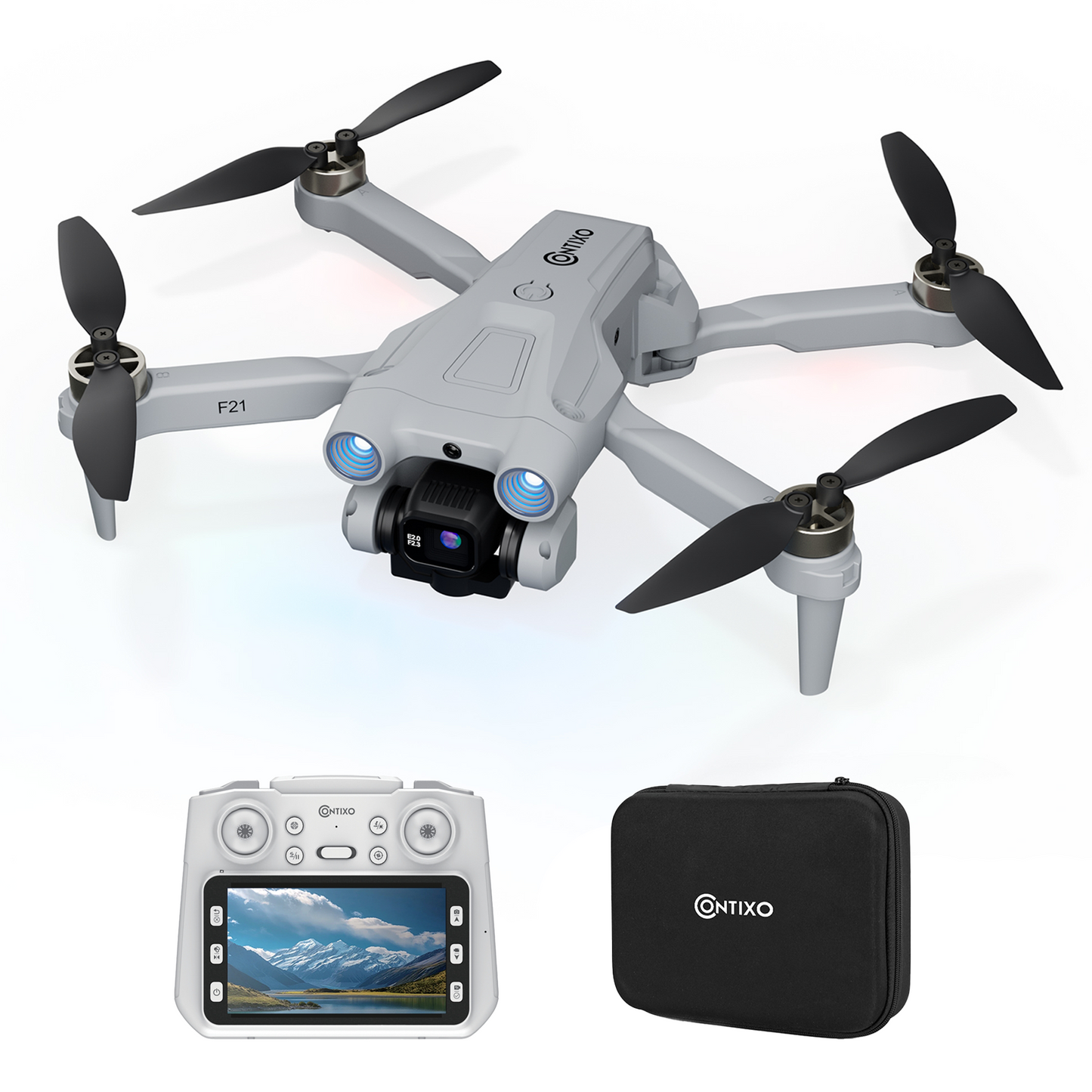 Contixo F21 Pro Drone - FAA-Exempt, 720p HD Camera, Brushless Motors, Real-Time FPV, Foldable