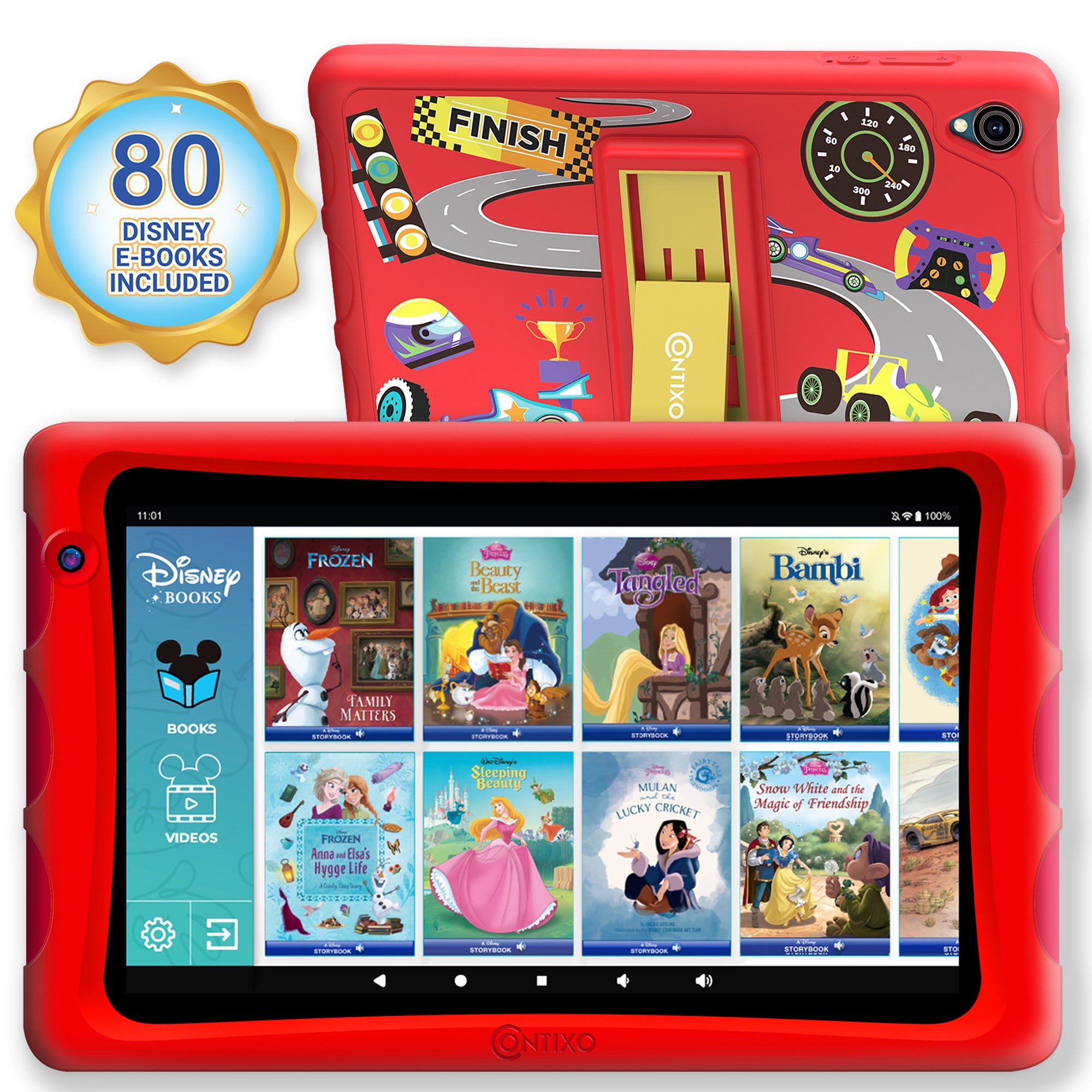 Contixo K80 8-Inch Kids Tablet Featuring 80 Disney eBooks - 2GB + 64GB