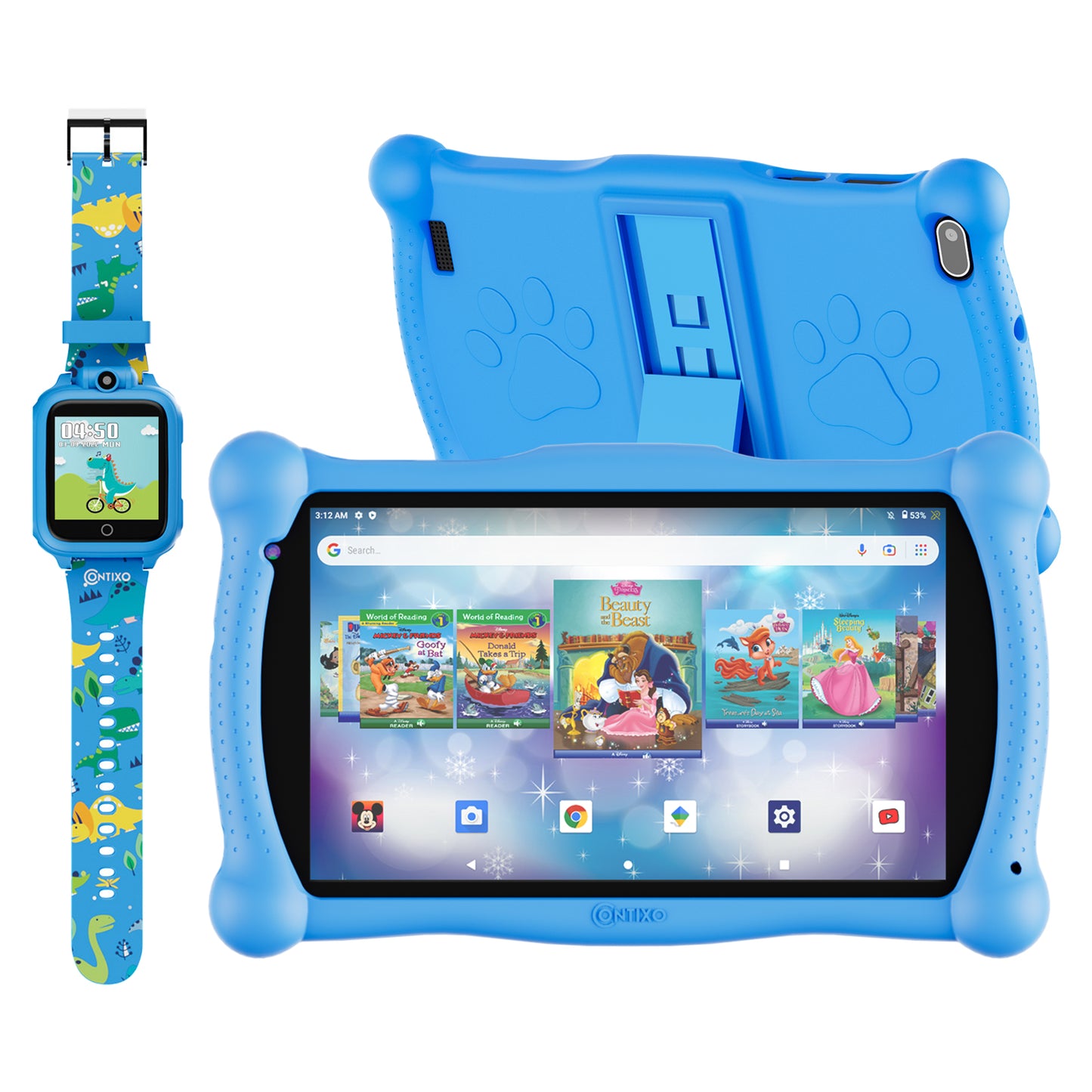 Contixo V10 7" Kids Tablet with Smart Watch Bundle