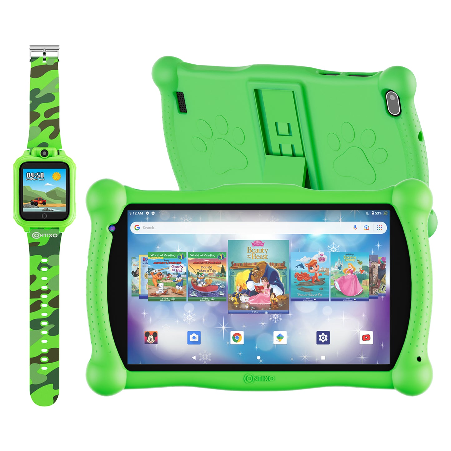 Contixo V10 7" Kids Tablet with Smart Watch Bundle
