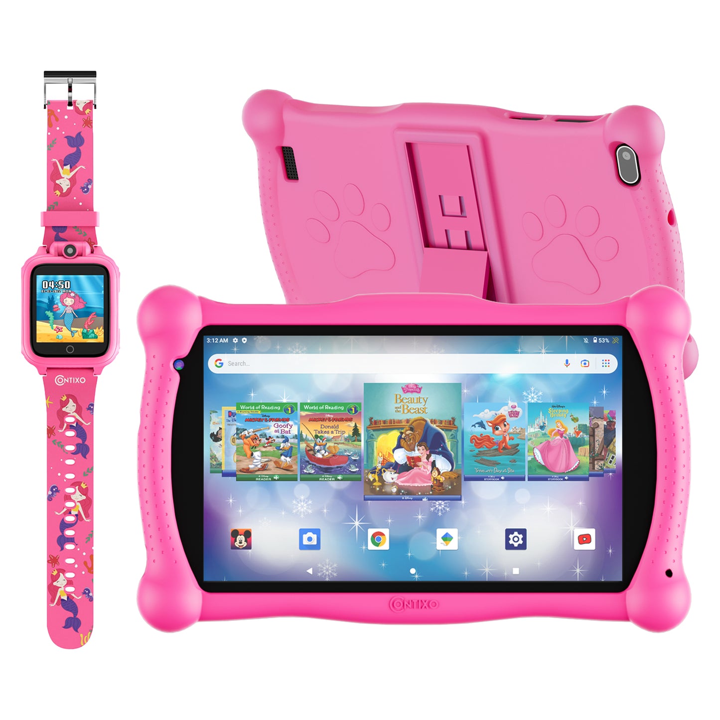 Contixo V10 7" Kids Tablet with Smart Watch Bundle