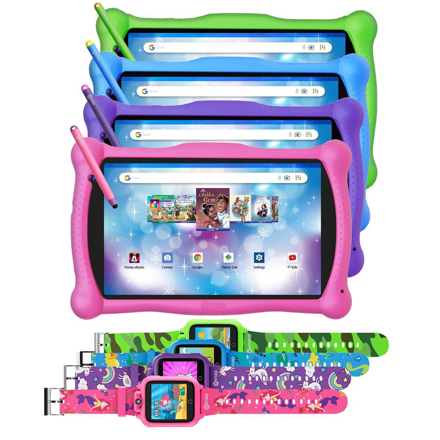Contixo V10 7" Kids Tablet with Smart Watch Bundle