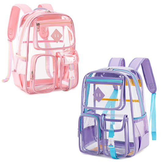 Contixo Heavy Duty Clear Backpack - PVC Transparent, Stadium Ap