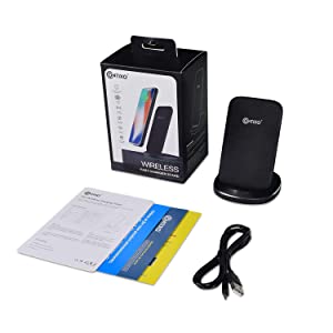 Contixo W3 Fast Wireless Charging Stand, Qi Compatible for Smartphones