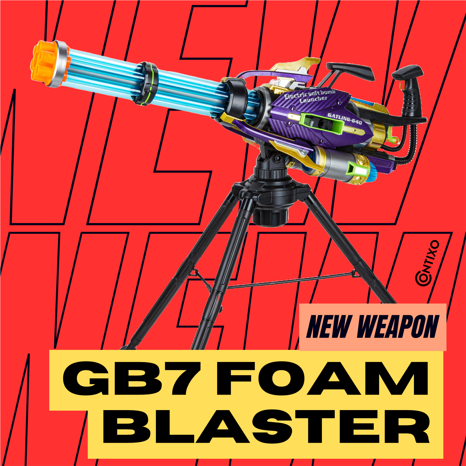 Unleash the Action with the Gatling Foam Blaster