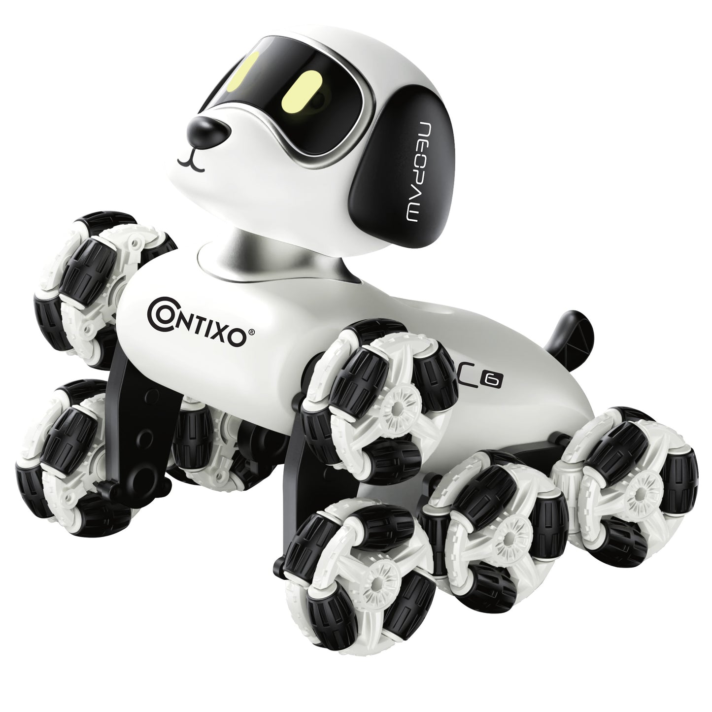 Contixo RC6 NeoPaw 8-Wheel RC Robot Dog with 360° Drifting & LED Lights