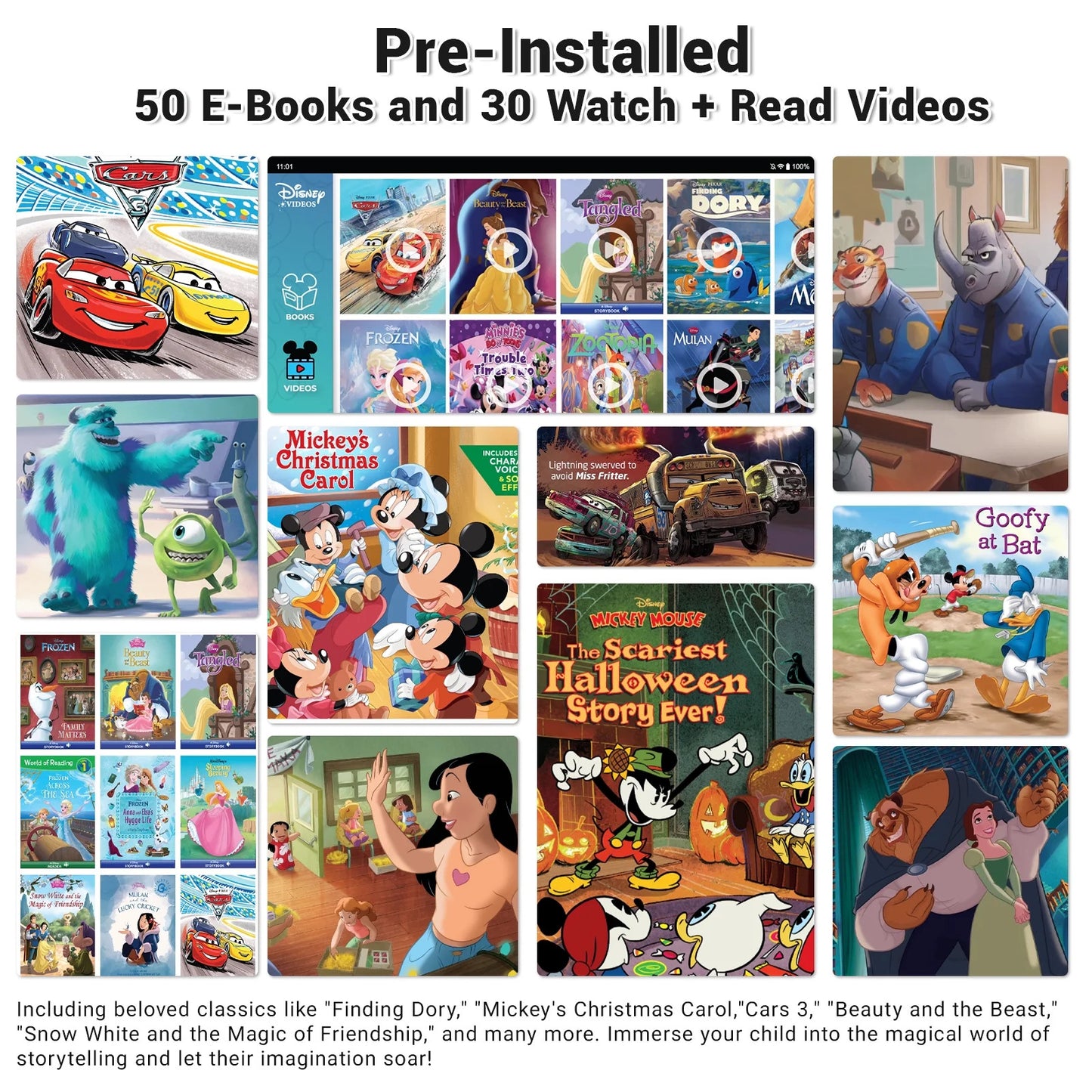Contixo K80A - 8" Kids Tablet, 2025 Model, 80 FREE Disney eBooks, Educational Android Tablet for Ages 3-12, 32GB, Kid-Proof Case with Kickstand, Android 13