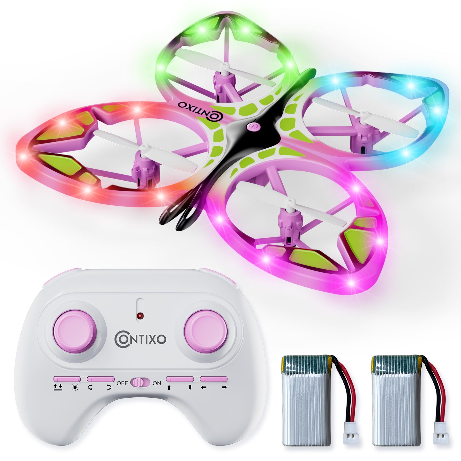 Contixo TD2 Butterfly Drone with LED Light Effects