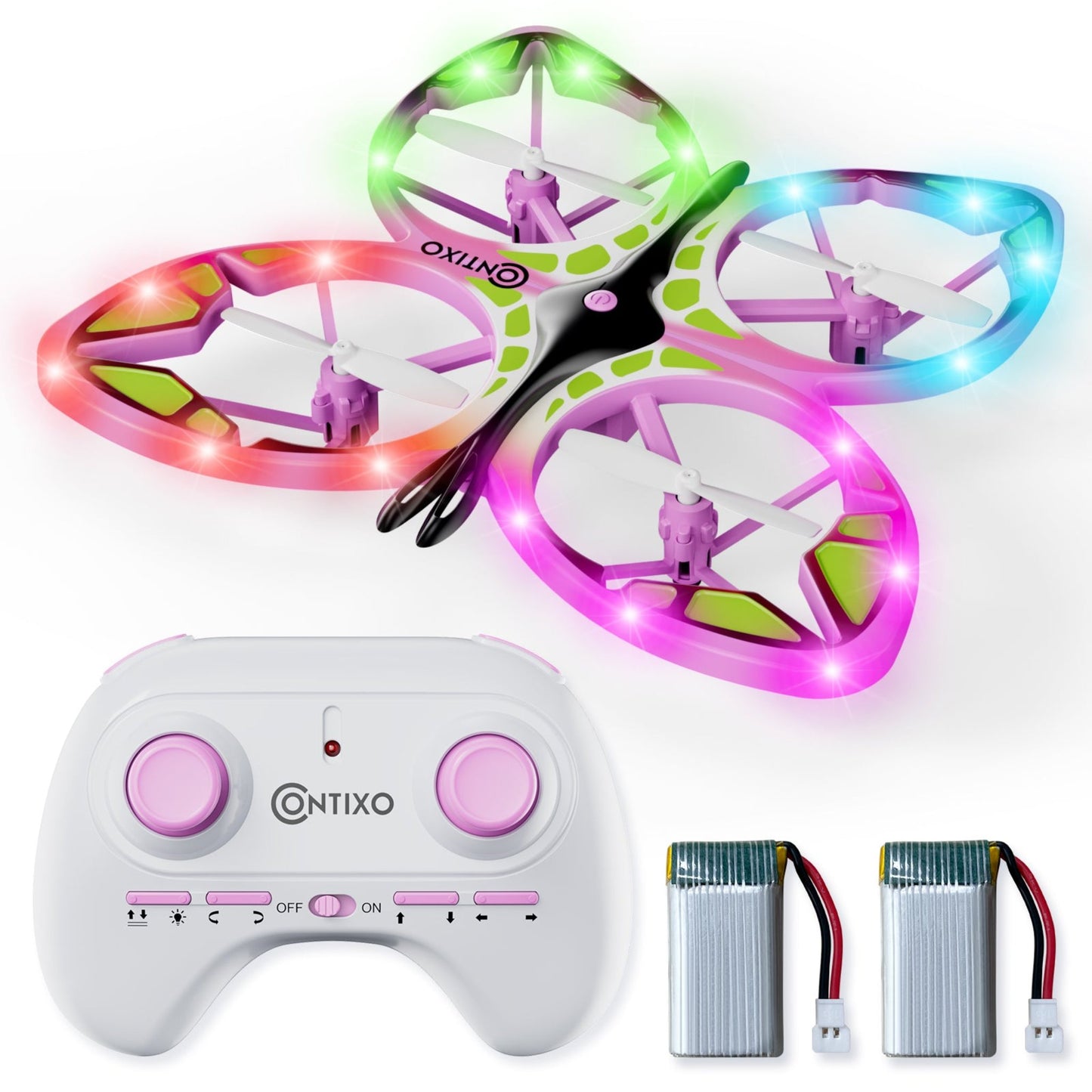 Contixo TD2 Butterfly Kids Drone - LED Lights, 360- Stunts, 14