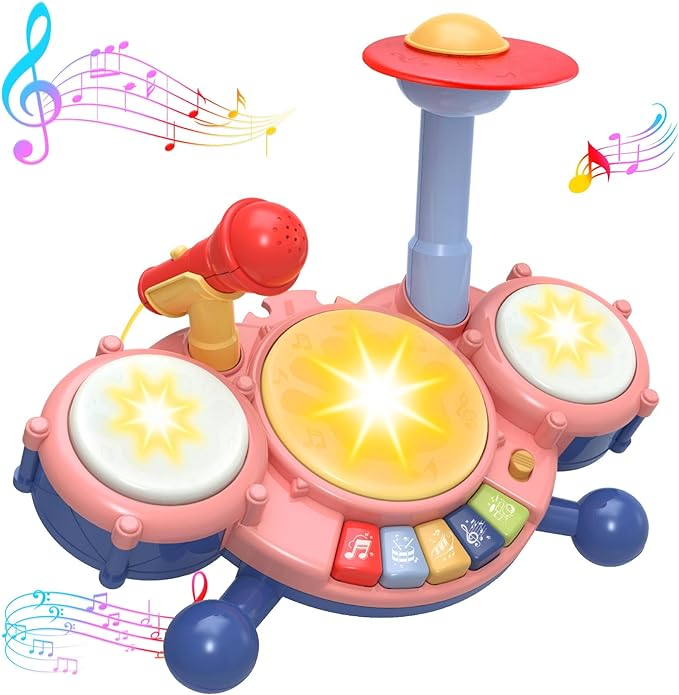 Contixo Musical Drum Toy Set for Babies, Learn Toy Age 2-8 Years