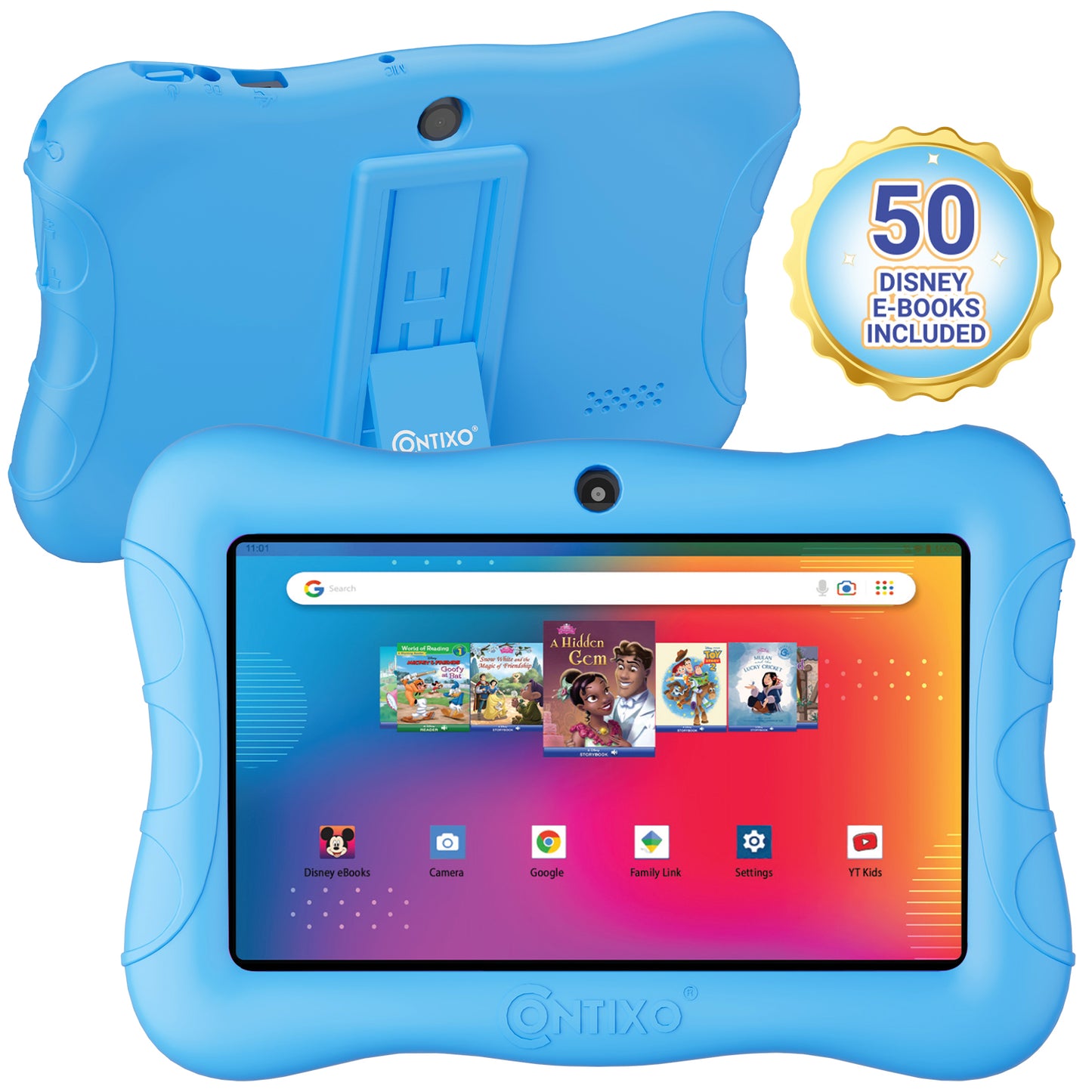 Contixo V9 Kids HD 7" Tablet - 50 Disney eBooks & Kickstand Included