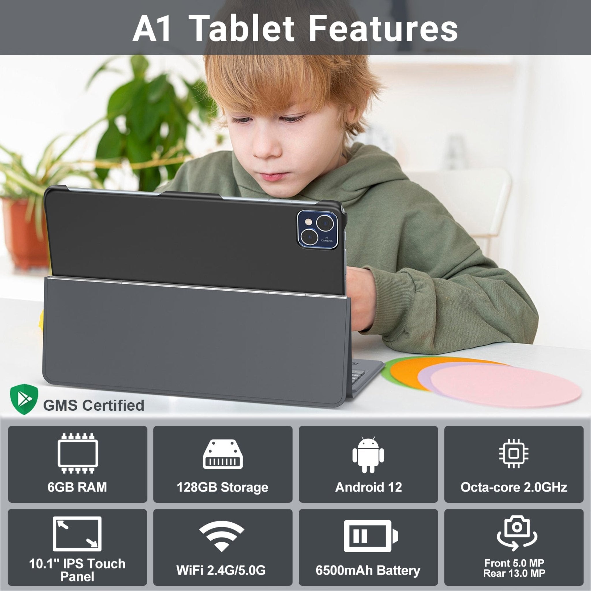 Contixo A1 10" Educational Android Tablet With Docking Keyboard - 128GB