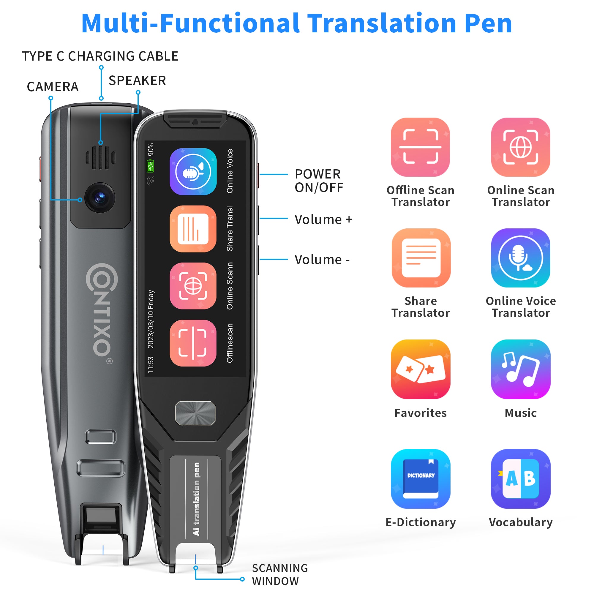 Contixo P1 Smart Scanning Translator Pen