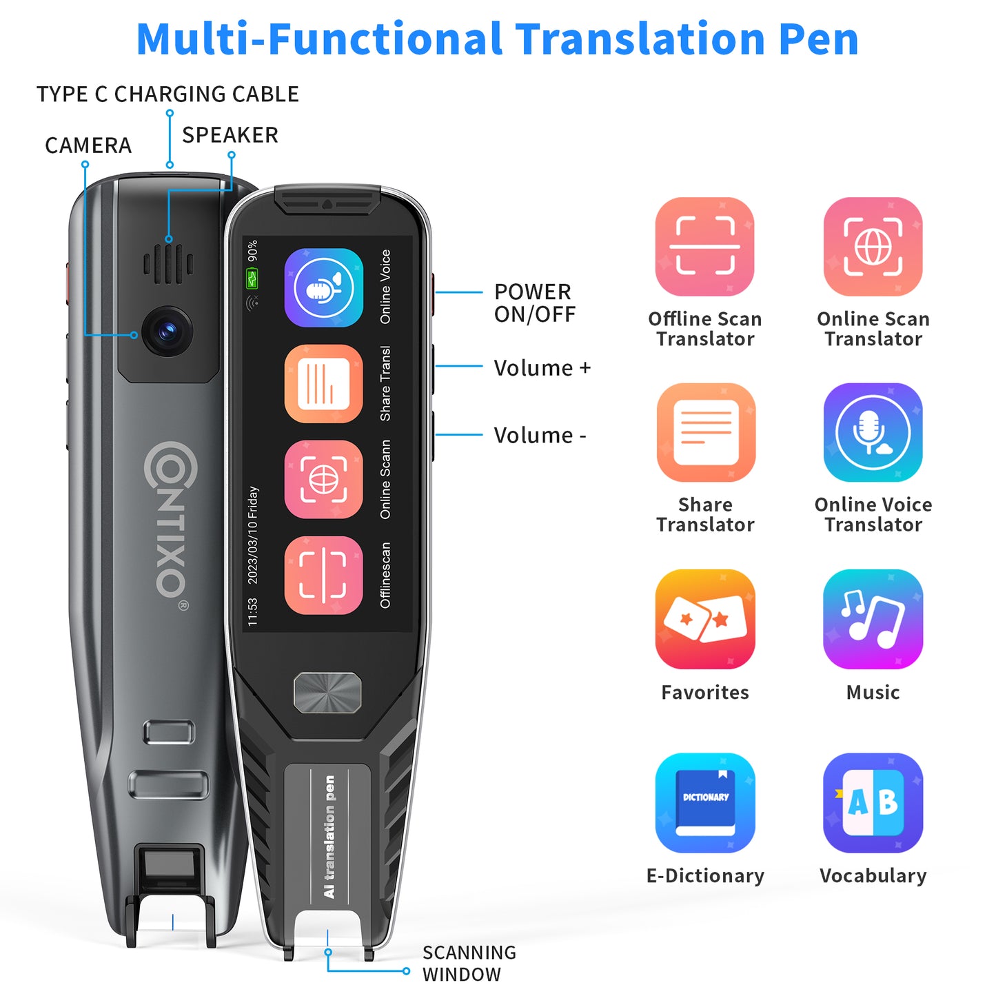 Contixo P1 Smart Scanning Translator Pen