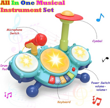 Contixo Musical Drum Toy Set for Babies, Learn Toy Age 2-8 Years