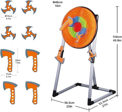 Contixo Kids Foam Axe Throwing Set with 4 Axes, 3 Darts, Bristle Target