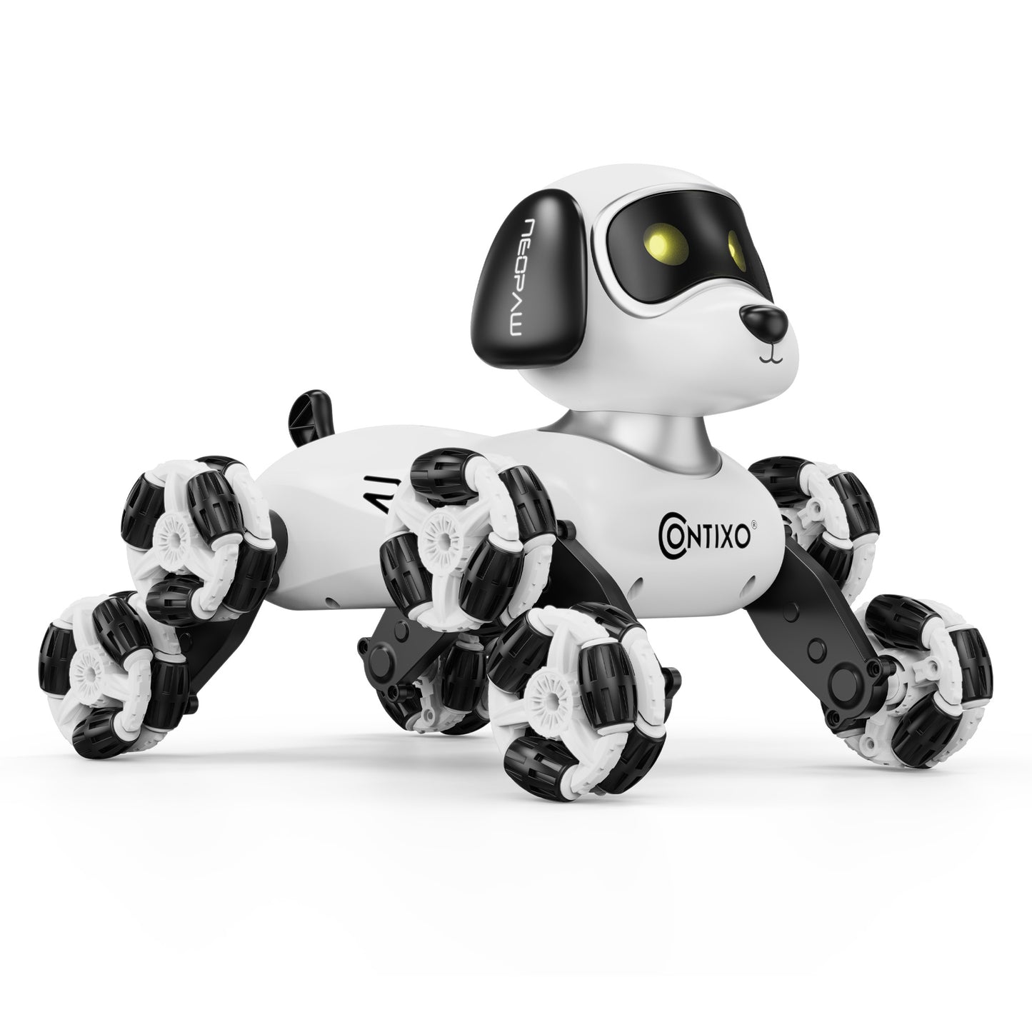 Contixo RC6 NeoPaw 8-Wheel RC Robot Dog with 360° Drifting & LED Lights