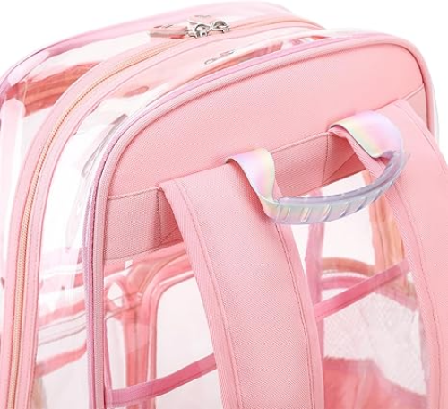 Contixo Clear Backpack - Trendy PVC Transparent Bookbag for Girls