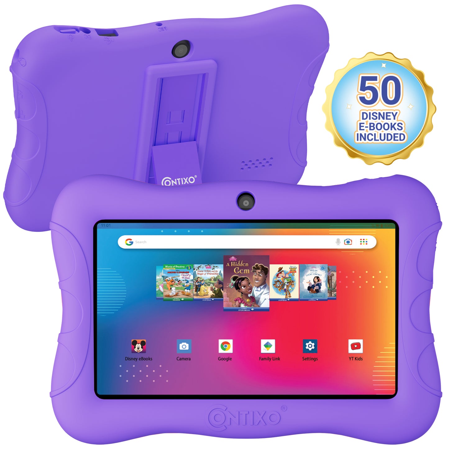 Contixo V9 Kids HD 7" Tablet - 50 Disney eBooks & Kickstand Included