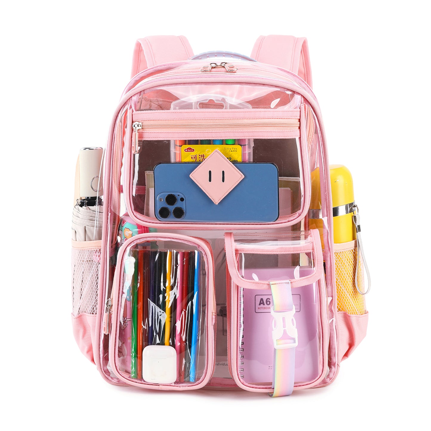 Contixo Heavy Duty Clear Backpack - PVC Transparent, Stadium Ap