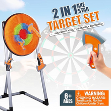 Contixo Kids Foam Axe Throwing Set with 4 Axes, 3 Darts, Bristle Target