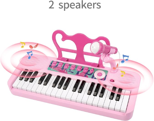 Contixo Kids Keyboard Piano - 37 Keys, 2 Speakers, Microphone Included