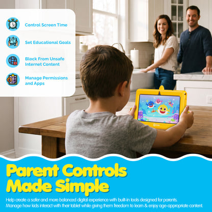 Pinkfong Baby Shark A8 7” Kids Tablet by Contixo | Android 16, 32GB