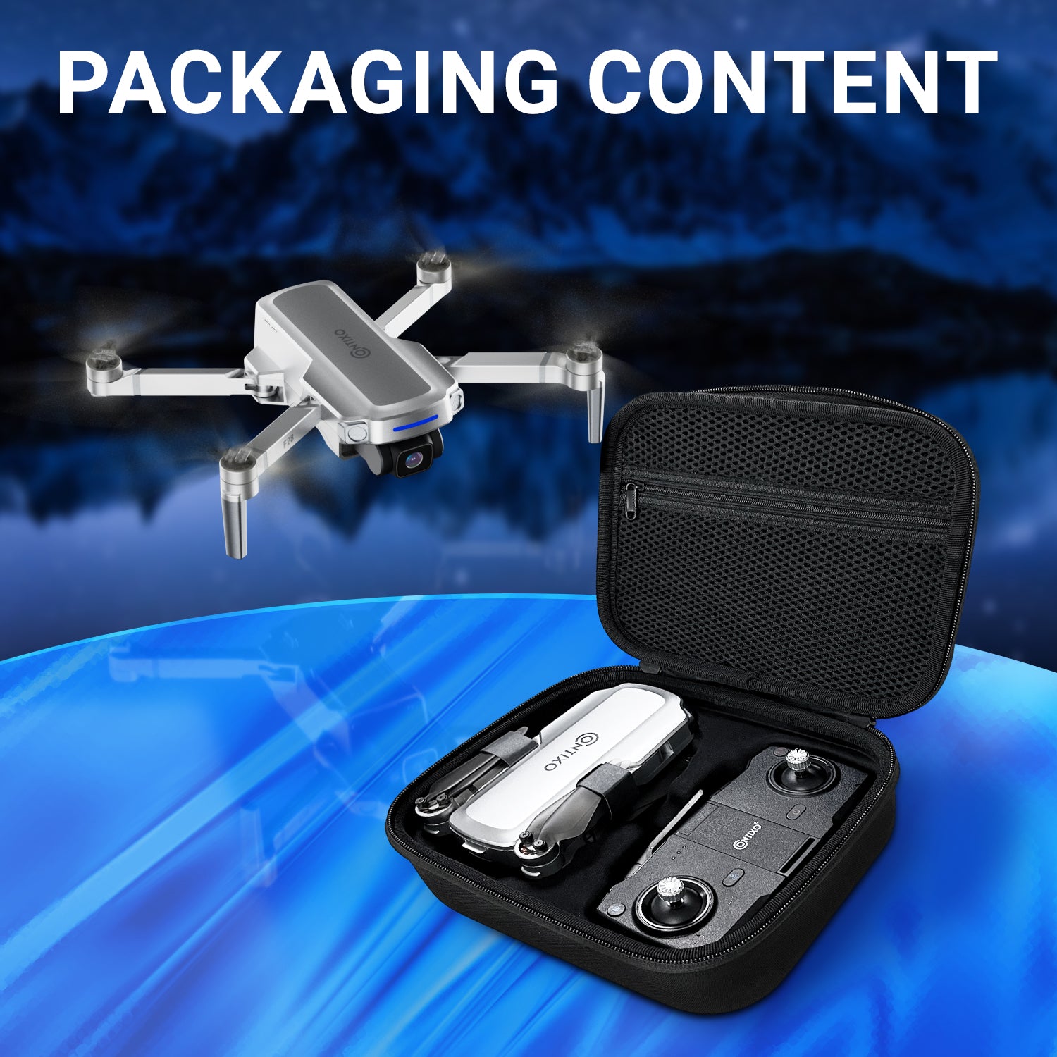 Contixo F28 Foldable Drone with 2K FHD Camera and Carrying Case