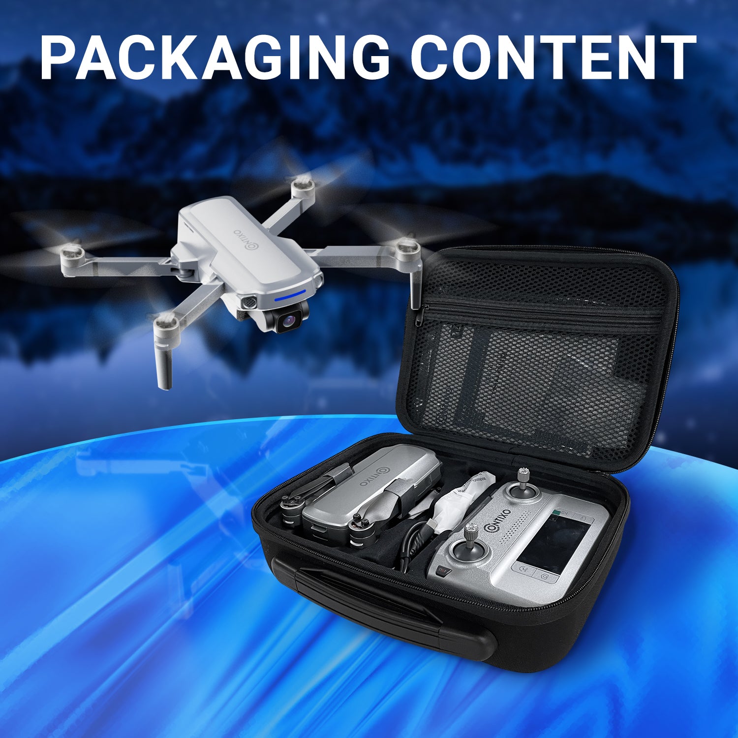 Contixo F28 Pro Foldable Drone with 4K FHD Camera and Carrying Case