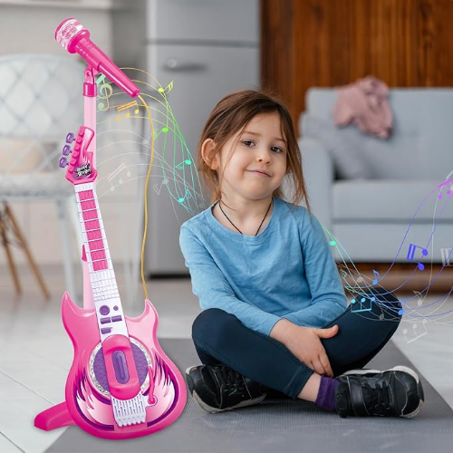 Contixo Kids Toy Guitar Set with MP3 Microphone - Musical Toy