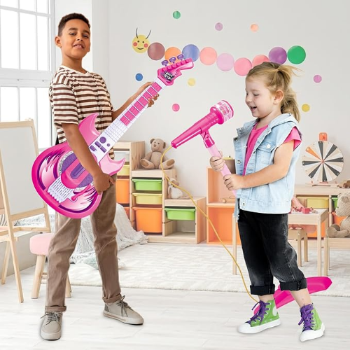 Contixo Kids Toy Guitar Set with MP3 Microphone - Musical Toy