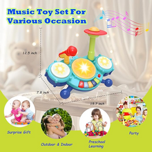 Contixo Musical Drum Toy Set for Babies, Learn Toy Age 2-8 Years