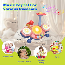 Contixo Musical Drum Toy Set for Babies, Learn Toy Age 2-8 Years