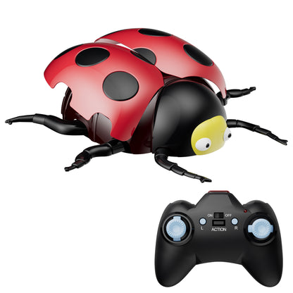 Contixo RC7 Kids RC Stunt Ladybug – Remote Control Bug Toy with LED Lights, 360° Rotation, Sprays, Indoor & Outdoor Fun for Kids