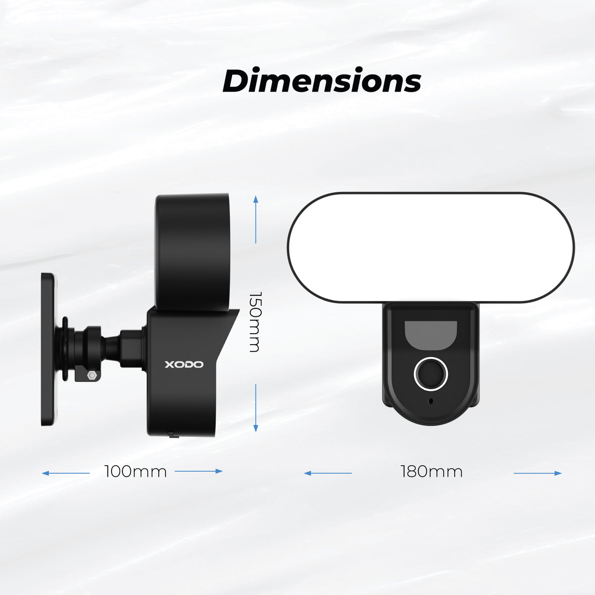 Xodo E9 Wi-Fi Wireless Smart Floodlight Security Camera with Motion Sensor Alarm