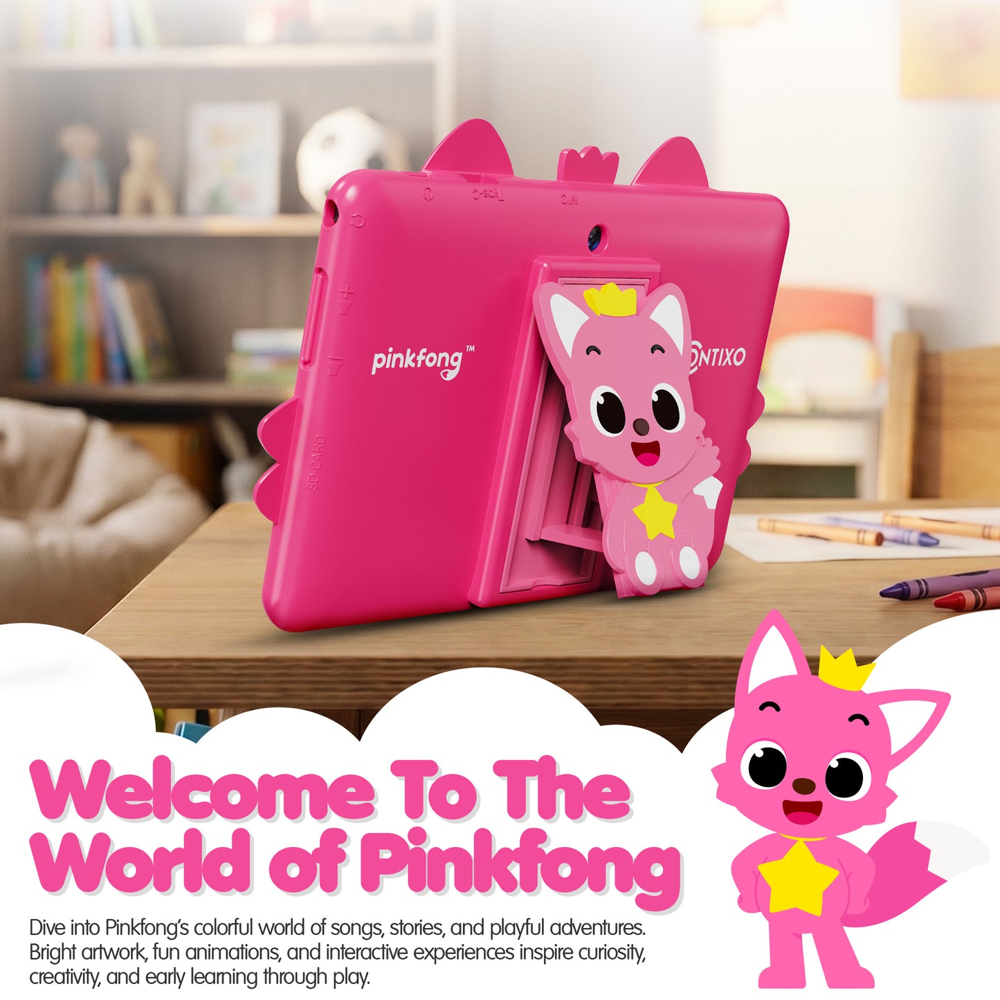 Pinkfong Baby Shark A8 7” Kids Tablet by Contixo | Android 16, 32GB