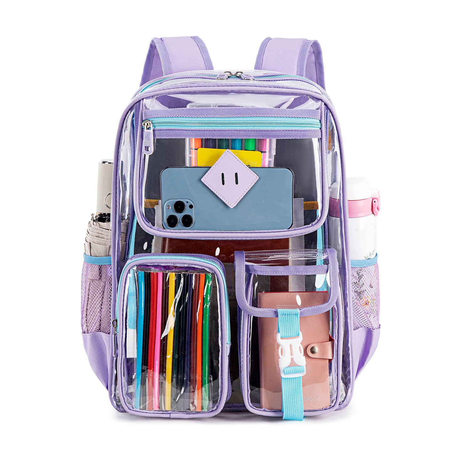 Contixo Heavy Duty Clear Backpack - PVC Transparent, Stadium Ap