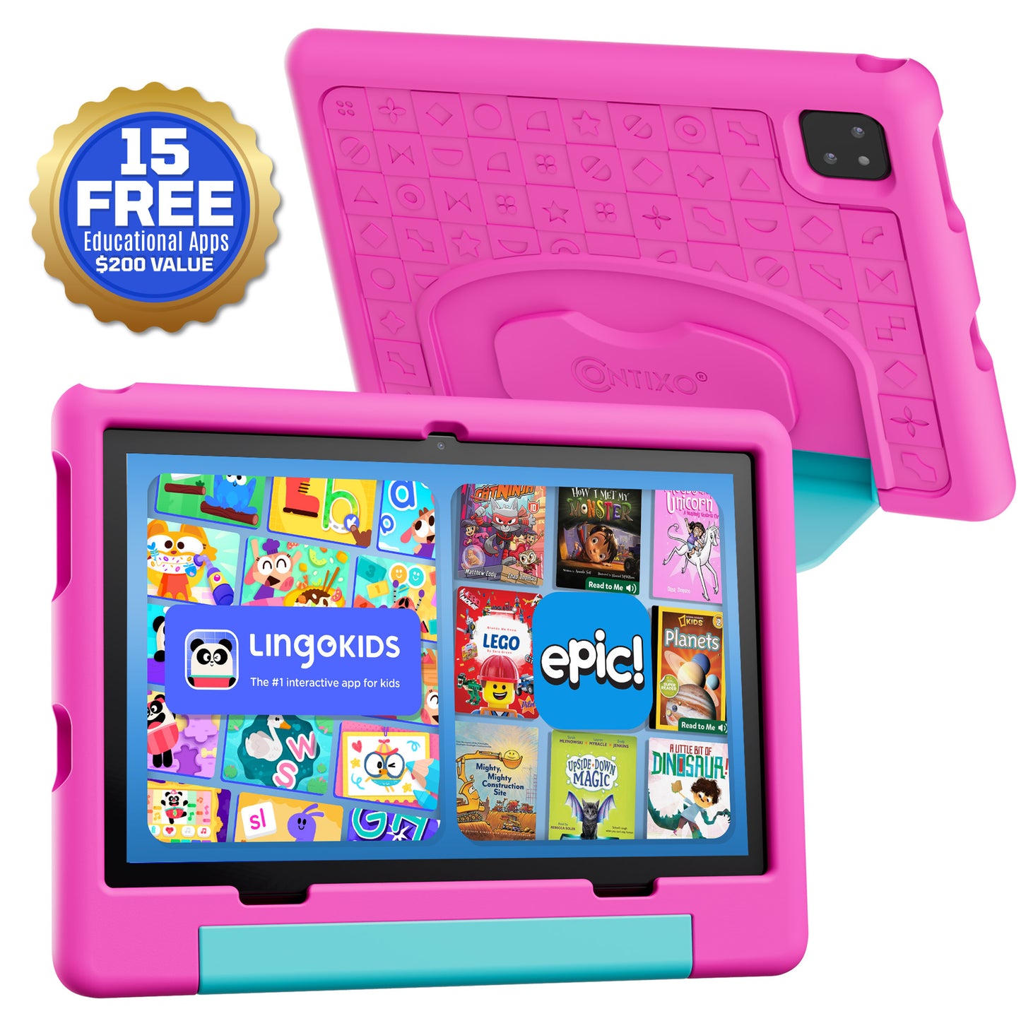 Contixo A10 | 10" Kids Tablet, 2026 Model, Epic! and Lingokids, 64GB
