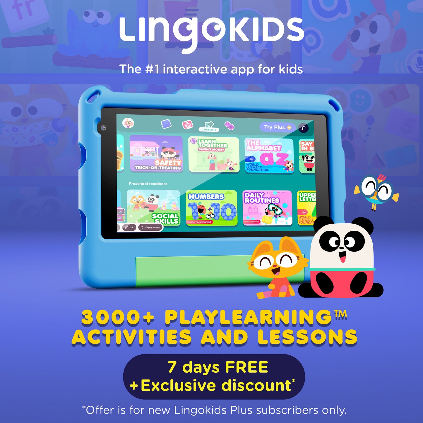 Contixo A7 | 7" Kids Tablet, 2026 Model, Epic! and Lingokids, 32GB