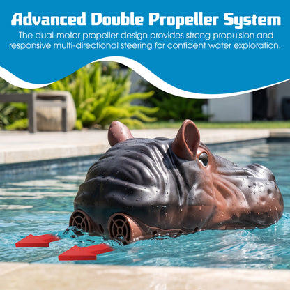 Contixo AV2 RC Hippopotamus Water Boat | Remote Control Spray Pool Toy