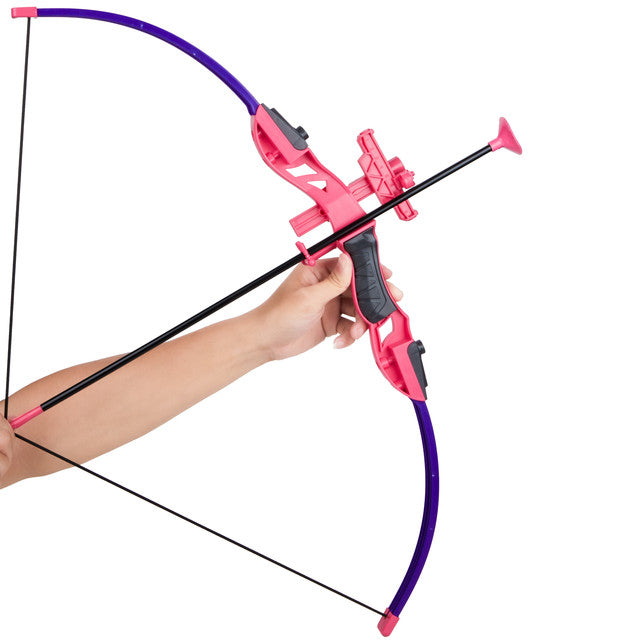 Contixo Kids Bow and Arrow Archery Set - Outdoor Toy, Safe Suction Cup Arrows, Ages 6-13 - Pink