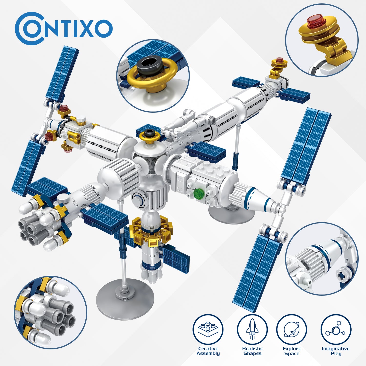 Contixo BK07 Aerospace Series Space Station Building Block Set - 573 PCS