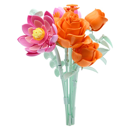 Contixo Flower Bouquet Building Set BK10, 360-Piece Floral Brick Kit with Adjustable Stems, DIY Home Décor Gift for Kids, Teens & Adults Ages 8+