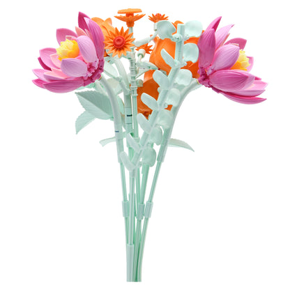 Contixo Flower Bouquet Building Set BK10, 360-Piece Floral Brick Kit with Adjustable Stems, DIY Home Décor Gift for Kids, Teens & Adults Ages 8+