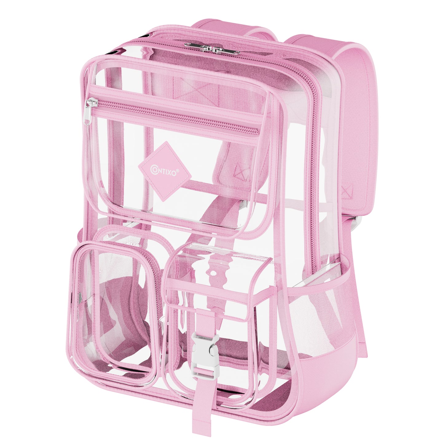 Contixo Heavy Duty Clear Backpack - PVC Transparent, Stadium Ap