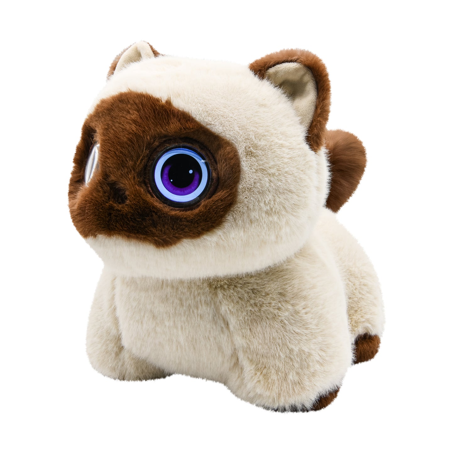 Contixo Pixie-Paw Smart Interactive Plush AI Cat – Powered by ChatGPT AI, Voice & Touch Responsive, Expressive Screen Eyes, Head Petting & Tail Wagging AI Companion Stuffed Animal for Kids