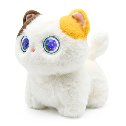 Contixo Pixie-Paw Smart Interactive Plush AI Cat - Powered by ChatGPT AI, Voice & Touch Responsive, Expressive Screen Eyes, Head Petting & Tail Wagging AI Companion Stuffed Animal for Kids